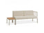 Seville Config F - 2 Seater Sofa - Latte - Outdoor - Husk Cushions + Teak Top