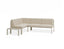 Seville Config H Corner Sofa - Latte - Outdoor - Husk Cushions + Teak Top