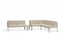 Seville Config J Corner Sofa - Latte - Outdoor - Husk Cushions + Teak Top