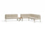 Seville Config J Corner Sofa - Latte - Outdoor - Husk Cushions + Teak Top