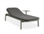 Verano Sun Lounge - Eucalyptus Green - with Side Table - Granite Grey Cushions