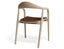 Arki Armchair - Natural - with Pad - with Black Vegan Leather Cushion
