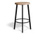Atlas Bar Stool - Black - Natural Seat
