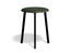 Atlas Low Stool - Black - Vintage PU Seat - 46cm Low Height - Tan PU Seat