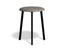 Atlas Low Stool - Black - Vintage PU Seat - 46cm Low Height - Green PU Seat