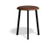 Atlas Low Stool - Black - Vintage PU Seat - 46cm Low Height - Green PU Seat