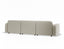 Atticus Modular Sofa - 3 Seater with Ottoman - Ivory Cream