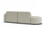 Atticus Modular Sofa - Config F or G Curved Open End - Ivory Cream
