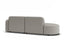 Atticus Modular Sofa - Config F or G Curved Open End - Oyster Grey
