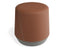 Button Small Ottoman - Light Grey Lower - Terracotta Brown Upper