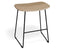 Elva Low Stool - Natural Seat - Black Frame
