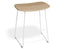 Elva Low Stool - Natural Seat - White Frame