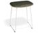 Elva Low Stool - Natural Seat - Green Pad - White Frame