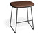 Elva Low Stool - Black Seat - Tan Pad - Black Frame