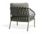 Kara Lounge Chair - Outdoor - Single - Eucalyptus Green - Granite Grey Cushions