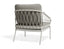 Kara Lounge Chair - Outdoor - Single - White - Granite Grey Cushions