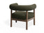 Marlowe Occasional Chair - Smoked Oak Legs - Hunter Green Fabric