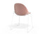 Pebble Chair Soft Pink with Shell Seat - Sled Stackable Base - White