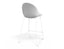 Pebble Stool White Upholstered Seat 