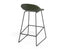 Pop Stool - Black Frame and Upholstered Vintage Green Seat