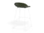 Pop Stool - White Frame and Upholstered Vintage Green Seat