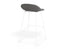 Pop Stool - White Frame and Upholstered Vintage Grey Seat