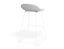 Pop Stool - White Frame and Upholstered White Seat