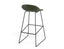 Pop Stool - Black Frame and Upholstered Vintage Green Seat