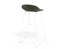 Pop Stool - White Frame and Upholstered Vintage Green Seat