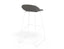Pop Stool - White Frame and Upholstered Vintage Grey Seat