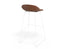 Pop Stool - White Frame and Upholstered Vintage Tan Seat