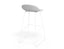 Pop Stool - White Frame and Upholstered White Seat