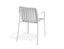 Roku Armchair - Outdoor - White - Chair with Granite Grey Cushion