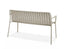 Roku Garden Bench 125cm - Outdoor - Matte Latte - Chair with Husk Cushion