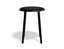 Atlas Low Stool - Black - Vintage PU Seat - 46cm Low Height - Tan PU Seat