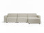 Atticus Modular Sofa - 3 Seater with Ottoman - Ivory Cream