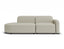 Atticus Modular Sofa - Config F or G Curved Open End - Ivory Cream