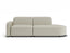 Atticus Modular Sofa - Config F or G Curved Open End - Ivory Cream