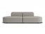 Atticus Modular Sofa - Config L Curved Open Ends - Oyster Grey