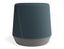 Button Small Ottoman - Light Grey - Blue