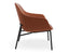 Core Lounge Chair - 4 Post Base - Terracotta Brown