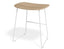 Elva Low Stool - Natural Seat - White Frame