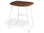 Elva Low Stool - Natural Seat - Tan Pad - White Frame