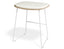 Elva Low Stool - Natural Seat - White Pad - White Frame