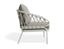 Kara Lounge Chair - Outdoor - Single - White - Granite Grey Cushions