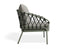 Kara Lounge Chair - Outdoor - Single - Eucalyptus Green - Granite Grey Cushions