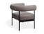 Marlowe Occasional Chair - Black Legs - Oyster Grey Fabric