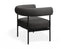 Marlowe Occasional Chair - Black Legs - Stone Grey Fabric