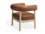 Marlowe Occasional Chair - Natural Oak Legs - Retro Brandy PU