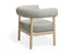 Marlowe Occasional Chair - Natural Oak Legs - Ivory Cream Fabric